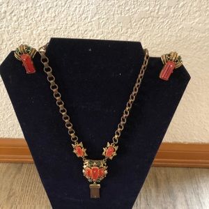 Vintage necklace and matching earrings